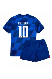 Fotbalové Dres Chorvatsko Luka Modric #10 Dětské Venkovní Oblečení ME 2024 Krátký Rukáv (+ trenýrky)